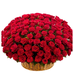 150 Red Rose In A Basket