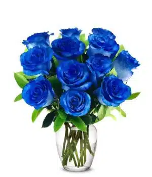 Blue Rose In a Vase