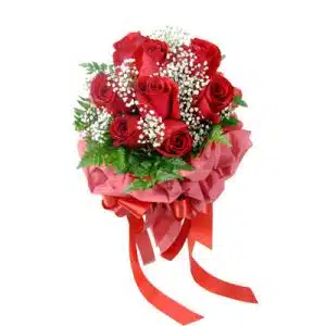 simple red roses bouquet to bulacan