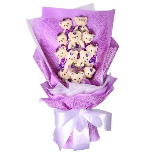 8 Mini Bear Bouquet