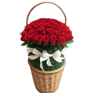 50 Rose In A Basket