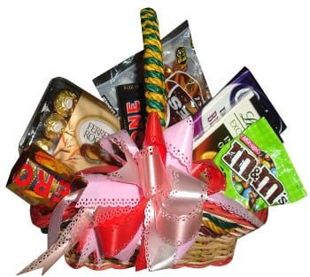 Send flowers to Philippines, Flower delivery Philippines, Send roses to Philippines Flower shop Philippines Chocolate Basket with Premium Sweets