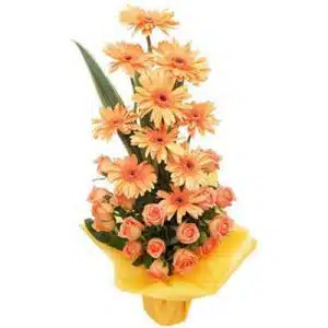 Gerbera and Rose Combo