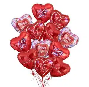 One Dozen Romance Mylars