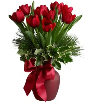 Send flowers to Philippines, Flower delivery Philippines, Send roses to Philippines Flower shop Philippines Red Tulips In A Vase