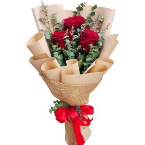 Bouquet of 3pcs Red Roses to Pangasinan