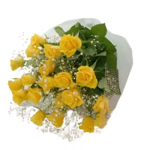 12pcs Yellow Rose Bouquet