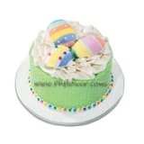 Red ribbon Easter egg cake