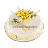 Red ribbon everlasting cake