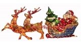 Light Holographic Deer and Santa Sleigh