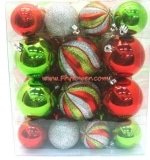 30-Pack Multi Shatterproof Christmas Ornaments