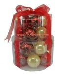 20-Pack Red/Gold Glass Ball Ornaments