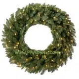 18 " Douglas Fir Wreath, 50 Clear Lamps