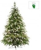 4.5' Full Fraser Fir Tree, Flocked, 200 Clear Lamps