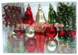 100 Count Christmas Ornament Set in Red, Green, Gold