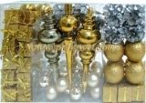 100 Count Christmas Ornament Set in Silver and Gold