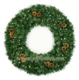 18" Pre-Lit Winchester Fir Wreath, 100 Clear Lamps
