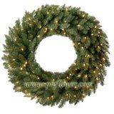 18 " Douglas Fir Wreath, 50 Clear Lamps