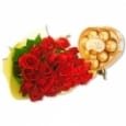 Timeless Red Roses and Chocolate Gift
