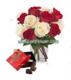 Rose Bouquet with Luxury Chocolates
