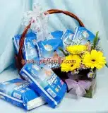 8 X Huggies Diapers And Flower