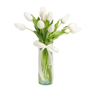 White tulips In A Vase