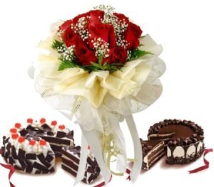 Rose with cake