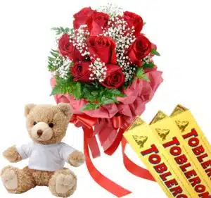 Send flowers to Philippines, Flower delivery Philippines, Send roses to Philippines Flower shop Philippines Rose Teddy and Toblerone