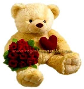 Adorable Bear with Bouquet