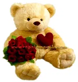Adorable Bear with Bouquet