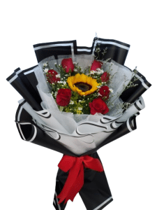 Sunflower n Roses Bouquet