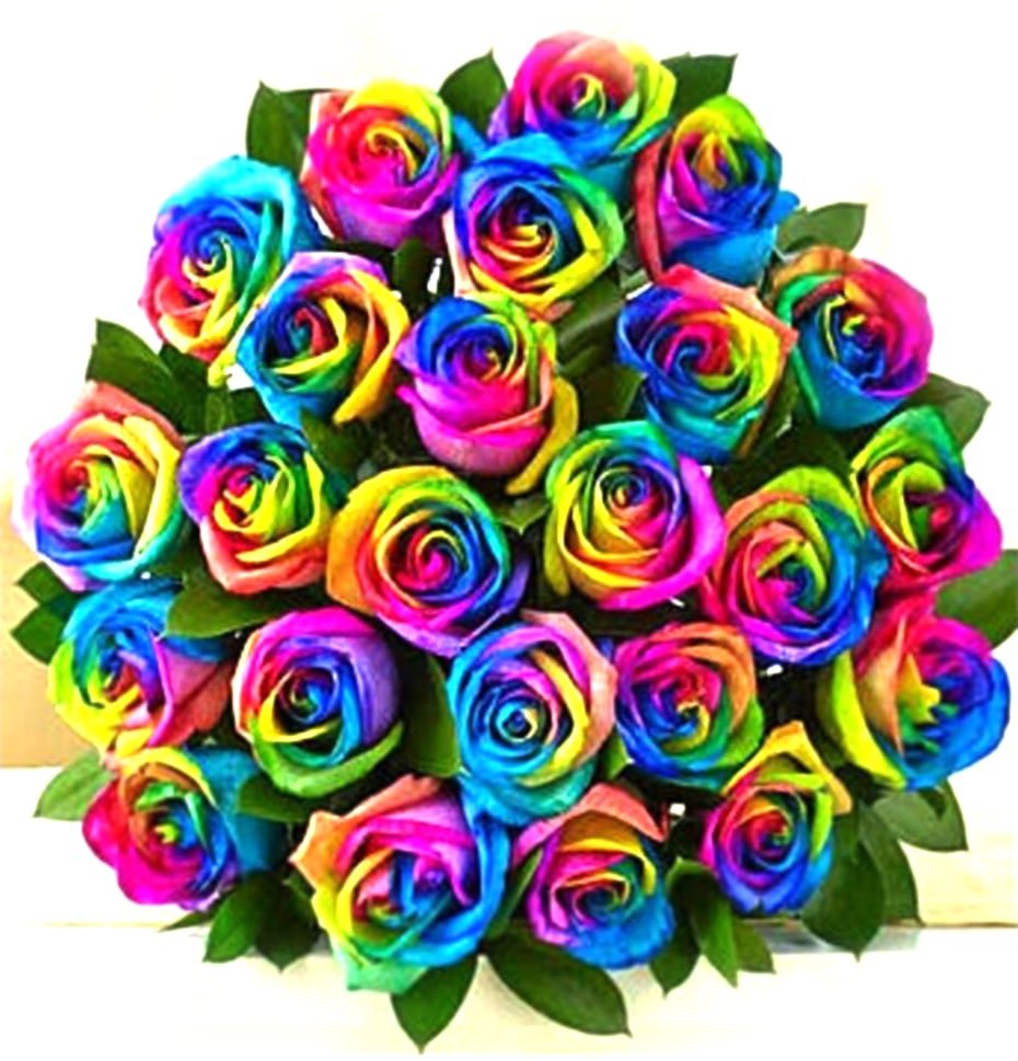 Send flowers to Philippines, Flower delivery Philippines, Send roses to Philippines Flower shop Philippines 36pcs Rainbow Roses Bouquet