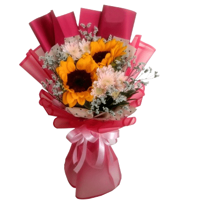 Send flowers to Philippines, Flower delivery Philippines, Send roses to Philippines Flower shop Philippines 2pcs Sunflowers in Bouquet