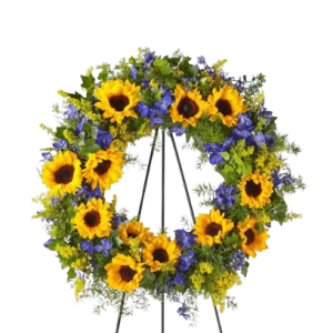 sympathy bright rays wreath