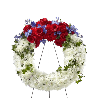 Send flowers to Philippines, Flower delivery Philippines, Send roses to Philippines Flower shop Philippines The Patriotic Passion Wreath