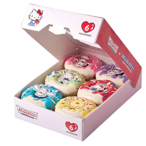 Krispy Kreme Box of 6 Hello Kitty Doughnuts