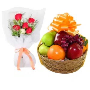 Flowers N'Fruit Basket 1