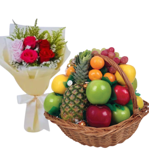Flowers N'Fruit Basket 10