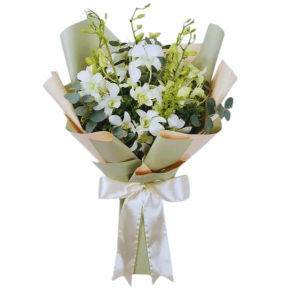 Elegant White Orchid Bouquet