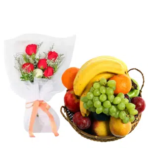Flowers N'Fruit Basket 11