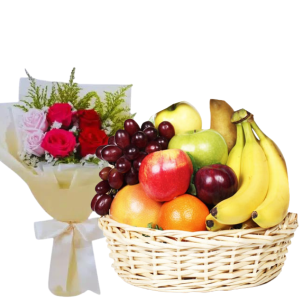 Flowers N'Fruit Basket 14