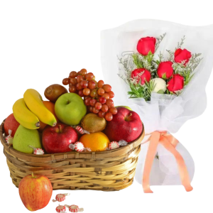 Flowers N'Fruit Basket 18