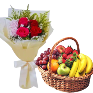 Flowers N'Fruit Basket 19