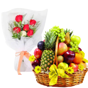 Flowers N'Fruit Basket 2