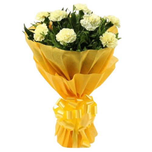 White Carnation Bouquet
