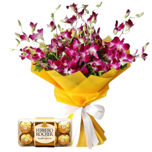 Vibrant Pink Orchid And Ferrero