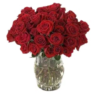 36pcs Red Roses in Vase to Cavite