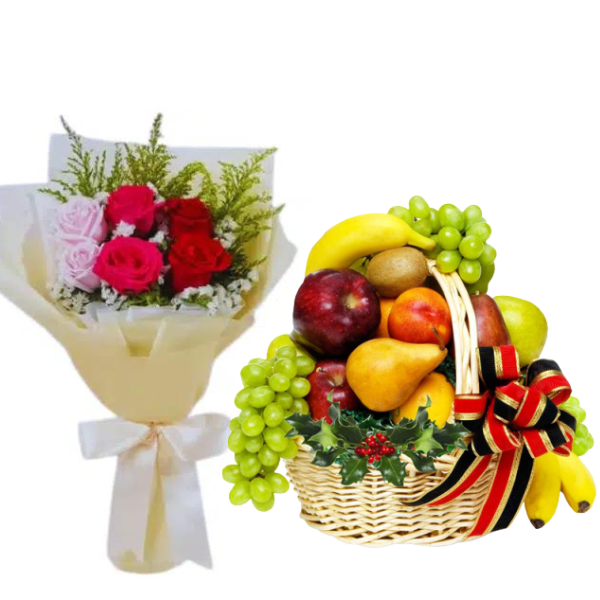 Send flowers to Philippines, Flower delivery Philippines, Send roses to Philippines Flower shop Philippines Flowers N'Fruit Basket 4