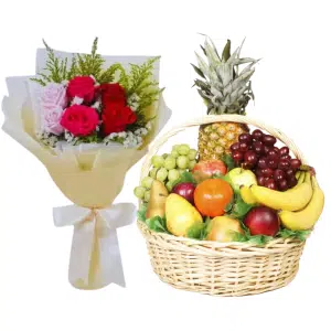 Flowers N'Fruit Basket 8