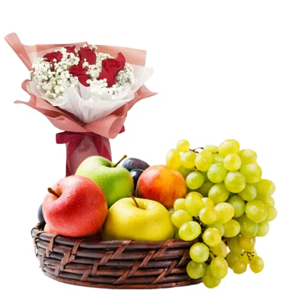 Flowers N'Fruit Basket 9